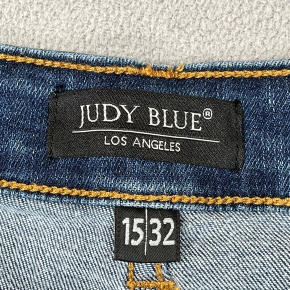 Judy Blue High Rise Distressed Blue Jeans - Picture 12 of 16